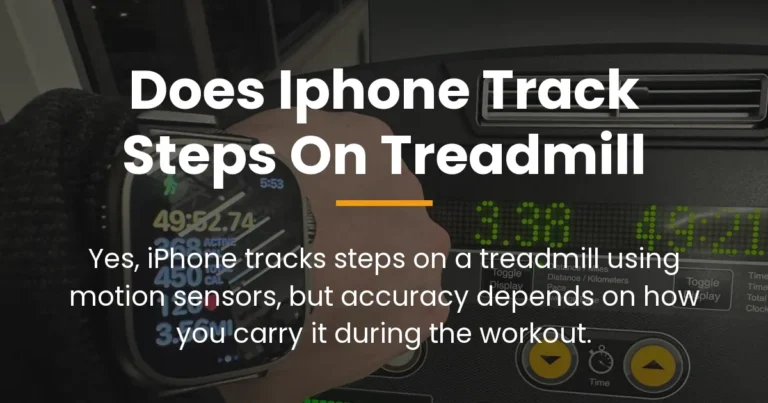 does iphone track steps on treadmill