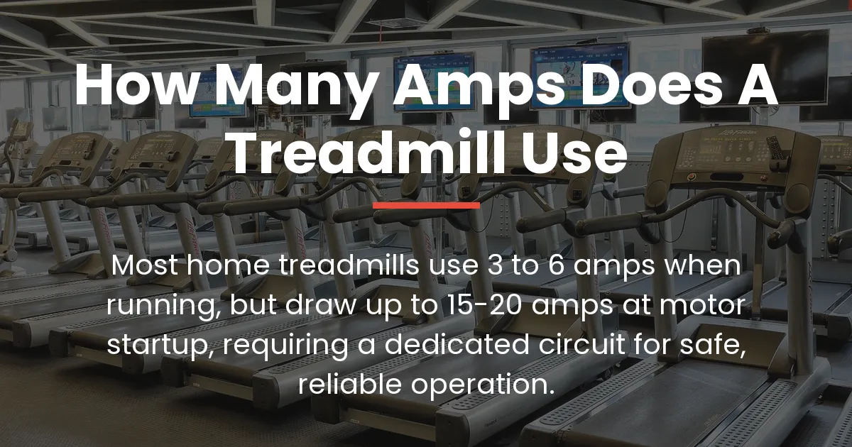 how many amps does a treadmill use