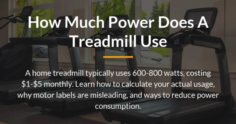 how much power does a treadmill use