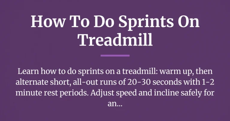 how to do sprints on treadmill