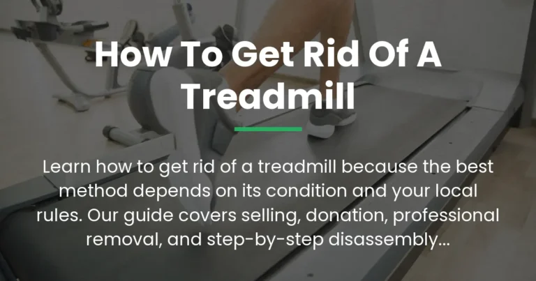 how to get rid of a treadmill