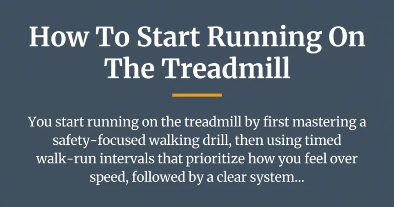 how to start running on the treadmill
