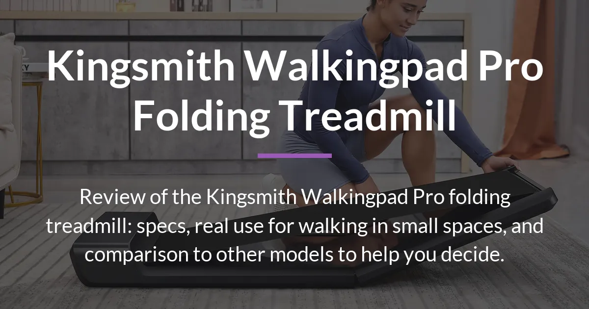 kingsmith walkingpad pro folding treadmill