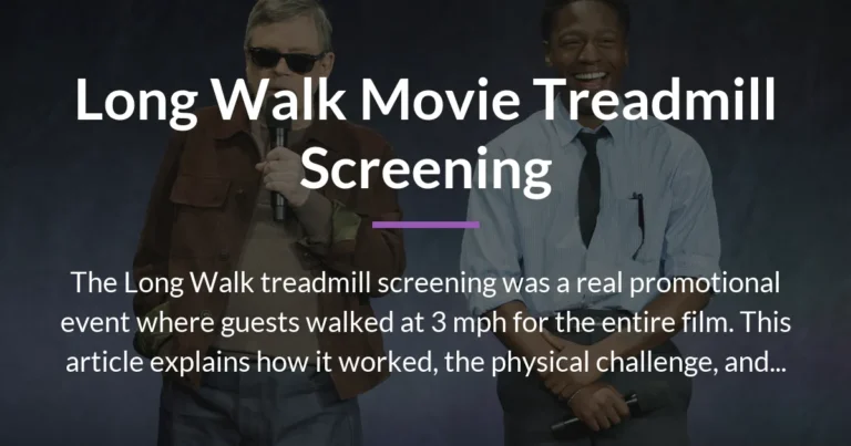 long walk movie treadmill screening