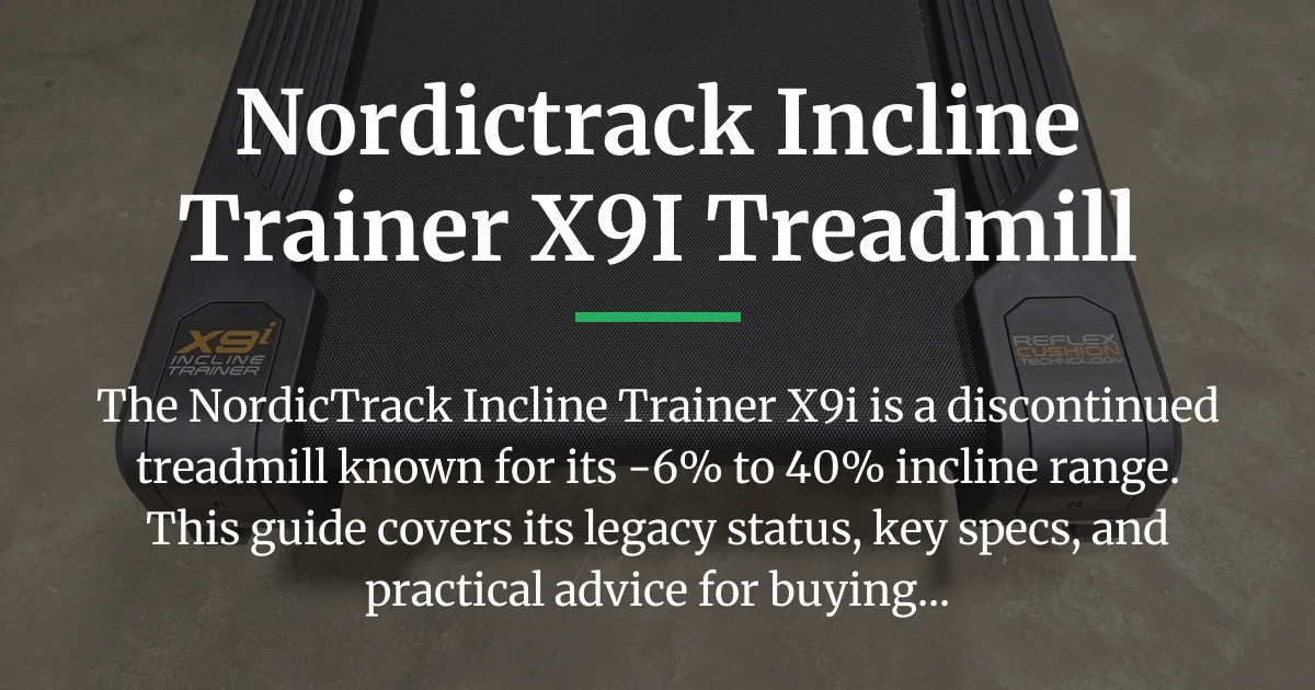 nordictrack incline trainer x9i treadmill