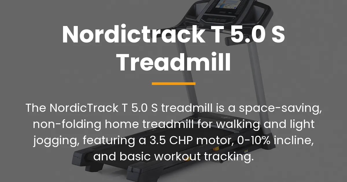 nordictrack t 5.0 s treadmill