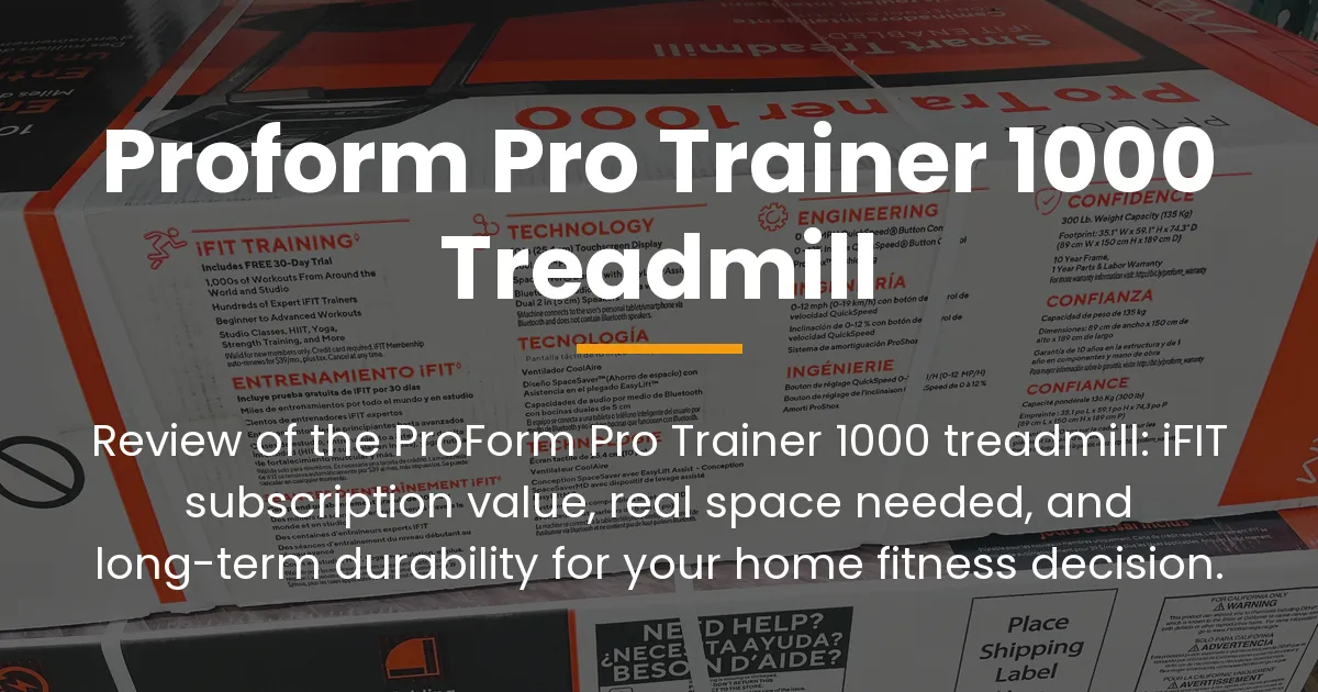 proform pro trainer 1000 treadmill