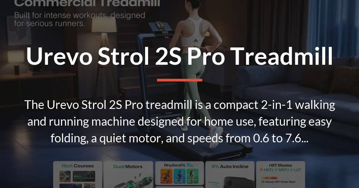 urevo strol 2s pro treadmill